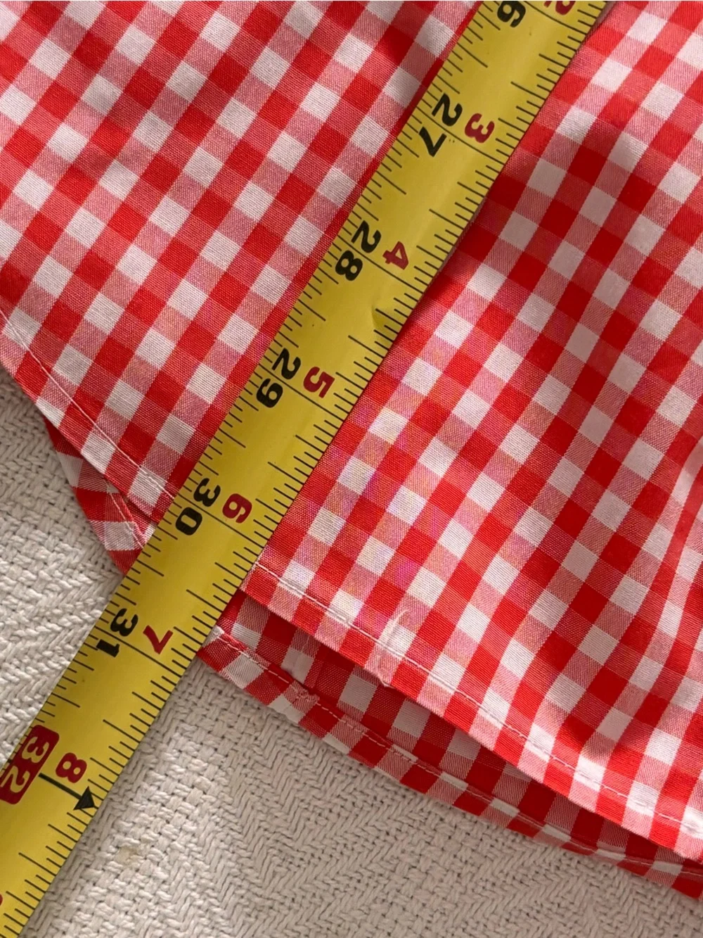 Banana Republic Red and White Gingham Button Down Shirt